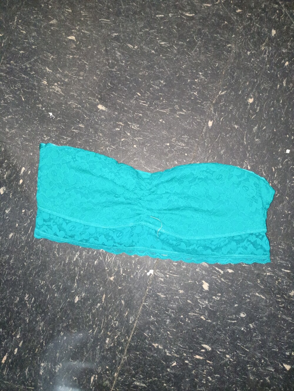 Aerie Women’s Lace Bandeau Strapless Bralette - Teal Size Medium-bb